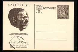 AK Carl Peters, Das Deutschtum Ist Gross Und Stark...,  WHW Winterhilfswerk, Ganzsache  - Postcards