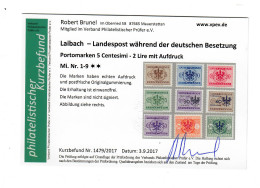 Laibach: MiNr. 1-9, Postfrisch, ** - Ocupación 1938 – 45