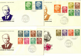 Saarland: MiNr. 409-428, FDC, Gestempelt Saarbrücken, Heuss - Storia Postale