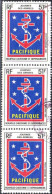 Nle-Calédonie Avion Obl Yv:244 Mi:747 Journée Des Armées 3 Se Tenant (Beau Cachet Rond) - Used Stamps