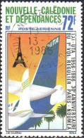 Nle-Calédonie Avion Obl Yv:250 Mi:774 1.vol Régulier Paris-Nouméa (TB Cachet à Date) - Usados
