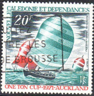 Nle-Calédonie Avion Obl Yv:120 Mi:498 One Ton Cup Auckland (Belle Obl.mécanique) - Used Stamps
