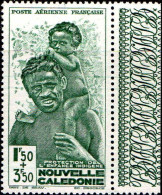 Nle-Calédonie Avion N** Yv: 36/37 Protection De L'enfance Indigène Bord De Feuille - Unused Stamps