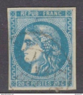 HORS COTE LUXE N°46B CASE 3 OBLI CàD Cote 120€ - 1870 Bordeaux Printing