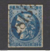 GRANDE RARETE JAMAIS PROPOSE NUANCE "BLEU TRES FONCE" N°46B TBE Signé Scheller Cote??? - 1870 Bordeaux Printing