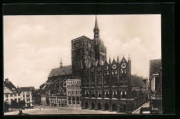 AK Stralsund, Rathaus Mit Nicolaikirche  - Stralsund