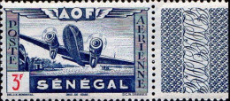 Sénégal Avion N** Yv:25 Mi:208 Bimoteur Au Décollage Bord De Feuille - Airmail