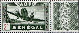 Sénégal Avion N** Yv:24 Mi:207 Bimoteur Au Décollage Bord De Feuille - Airmail