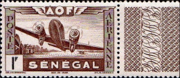 Sénégal Avion N** Yv:23 Mi:206 Bimoteur Au Décollage Bord De Feuille - Airmail