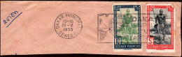 Soudan Poste Obl Yv: 86-87 Batelier Du Niger (TB Cachet à Date) 26-V-1955 Sur Fragment - Oblitérés