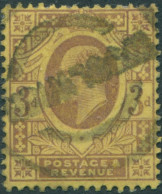 Great Britain 1902 SG232c 3d Pale Reddish Purple/orange-yellow KEVII FU - Sin Clasificación