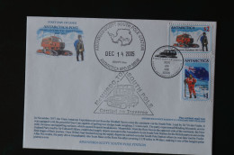 Antarctica Post 2005 FDC Hillary Snow-cat Mc Murdo To South Pole Carries On Traverse Amundsen Scott Station Antarctic - Spedizioni Antartiche