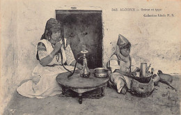 Algérie - Femme Fumant Le Narguilé, Fillette Préparant Le Café - Ed. Collection Idéale P.S. 348 - Women