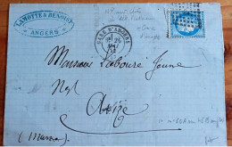 JAMAIS VU N°46B Neuf(+) Cote 600€ Sous N°60A  Sur Lettre Du 20 Mai 1872 TBE Cote ???? - 1870 Bordeaux Printing