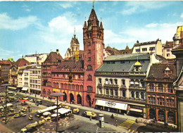 BASEL, ARCHITECTURE, CARS, TOWER, SWITZERLAND, POSTCARD - Basel