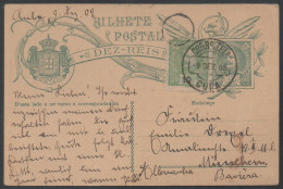 PORTUGAL - CUBA   / 1906 ENTIER POSTAL & COMPLEMENT ==> ALLEMAGNE - Brieven En Documenten