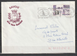 Enveloppe à En-Tête Aix Les Bains Du 4/10/84 TP Pierre Corneille Yt :2329A - Storia Postale