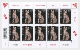 Monaco 2023 International Cat Show Sheetlet MNH - Blocks & Kleinbögen