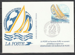 Entier Postal Les Postiers Autour Du Monde Cherbourg 25/09/1993 - Documenten Van De Post