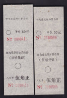 CHINA CHINE CINA SICHUAN NANCHONG 637100  ADDED CHARGE LABEL  0.50 YUAN X 2 VARIETY - Other & Unclassified