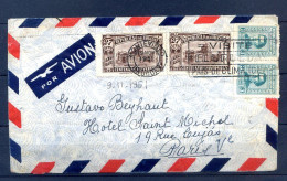 060524  LETTRE POSTE AERIENNE  URUGUAY A PARIS BICOLORE - 1927-1959 Covers & Documents