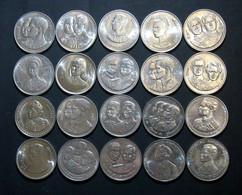 Thailand Coin 10 Baht Nickel Completed Set Of 46 - Thailand