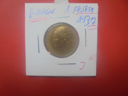 ESPAGNE 1 PESETA 1937 (A.8) - First Minting