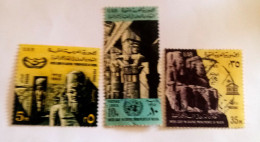 Egypt 1965, Complete SET Of Mi 808-10, UNESCO , Saving Nubian Monuments, VF - Usati