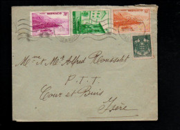 MONACO AFFRANCHISSEMENT COMPOSE SUR LETTRE POUR LA FRANCE 1949 - Storia Postale