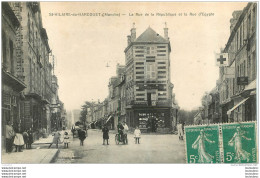 SAINT HILAIRE DU HARCOUET LA  RUE DE LA REPUBLIQUE ET LA RUE D'EGYPTE - Saint Hilaire Du Harcouet