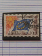 D158 - TIMBRE OBLITÉRÉ FRANCE SERVICE N °35 - ANNÉE 1963/71-" CONSEIL DE L'EUROPE : DRAPEAU ". - Used