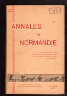 ANNALES DE NORMANDIE 1963 Presse Normande Famille Perrote De Cairon Toponymie - Normandië