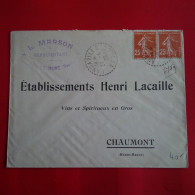 LETTRE LANDAVILLE VOSGES POUR CHAUMONT - Lettres & Documents