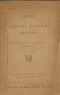L'apogée De L'effort Militaire Français (0) De François Lieutenant Maury - Geschiedenis