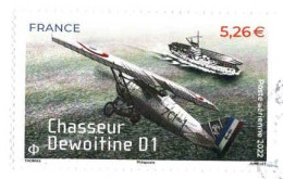 France Avion Obl Yv: 92 Mi: Chasseur Dewoitine D1 (cachet Rond) - 1927-1959 Used