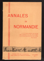 ANNALES DE NORMANDIE 1972 Construction Du Conté D'Alençon Trun Tostig Godwinson - Normandie