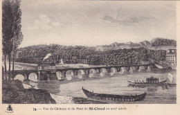 Vue Du Château Et Du Pont De St. Cloud Au XVII Siècle - Saint Cloud