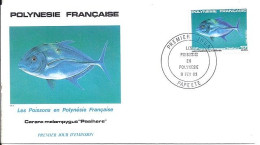 POLYNESIE N° 193 S/L.DE PAPEETE/9.2.83 - Covers & Documents