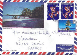 POLYNESIE N° 128x2/137 S/L.DE PAPEETE/10.11.80  POUR LA FRANCE - Covers & Documents