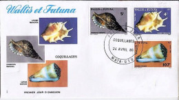 WALLIS & FUTUNA N° 337/338/372 S/L.DE MATA-UTU/24.4.86  - Covers & Documents