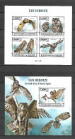 Burundi 2013 Birds - Owls - 2 IMPERFORATE MS MNH - Nuevos