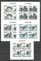 Burundi 2013 Birds - Owls - 5 MS With 4 IMPERFORATE Sets MNH - Nuevos