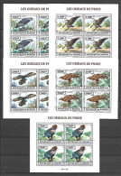 Burundi 2013 Birds Of Prey - 5 MS With 4 Sets MNH - Nuevos