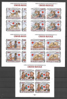 Burundi 2013 The 100th Anniversary Of The Red Cross - 5 MS With 4 IMPERFORATE Sets MNH - Nuevos