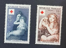 FRANCE 1954 - NEUF**/MNH - LUXE - Série YT 1006 / 1007 - DALLAY 1024 / 1025 - Mi 1032 / 1033 - CROIX ROUGE RED CROSS - Unused Stamps