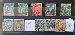 SELECTION DE 10 BONNES OBLITERATIONS DE PARIS SUR TYPE SAGE /LOT N° 59 - 1876-1898 Sage (Type II)