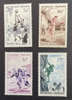 FRANCE 1956 - NEUF**/MNH - LUXE - Série YT 1072 /1075 - DALLAY 1094 / 1097 - Mi 1100 / 1103 - SPORTS - Unused Stamps