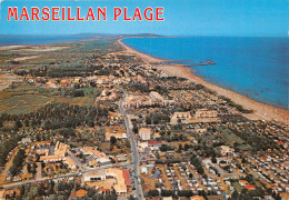 MARSEILLAN PLAGE Vue Aerienne En Arriere Plan La Colline De Sete 4(scan Recto-verso) MA955 - Marseillan