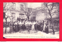 F-75-Paris-1078A84  Cours Normal Catholique D'enseignement Ménager, Rue Bertrand, Cours D'horticulture, Animation, Cpa  - Arrondissement: 07