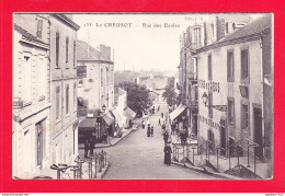 F-71-Le Creusot-16Ph81  La Rue Des écoles, Cpa BE - Le Creusot